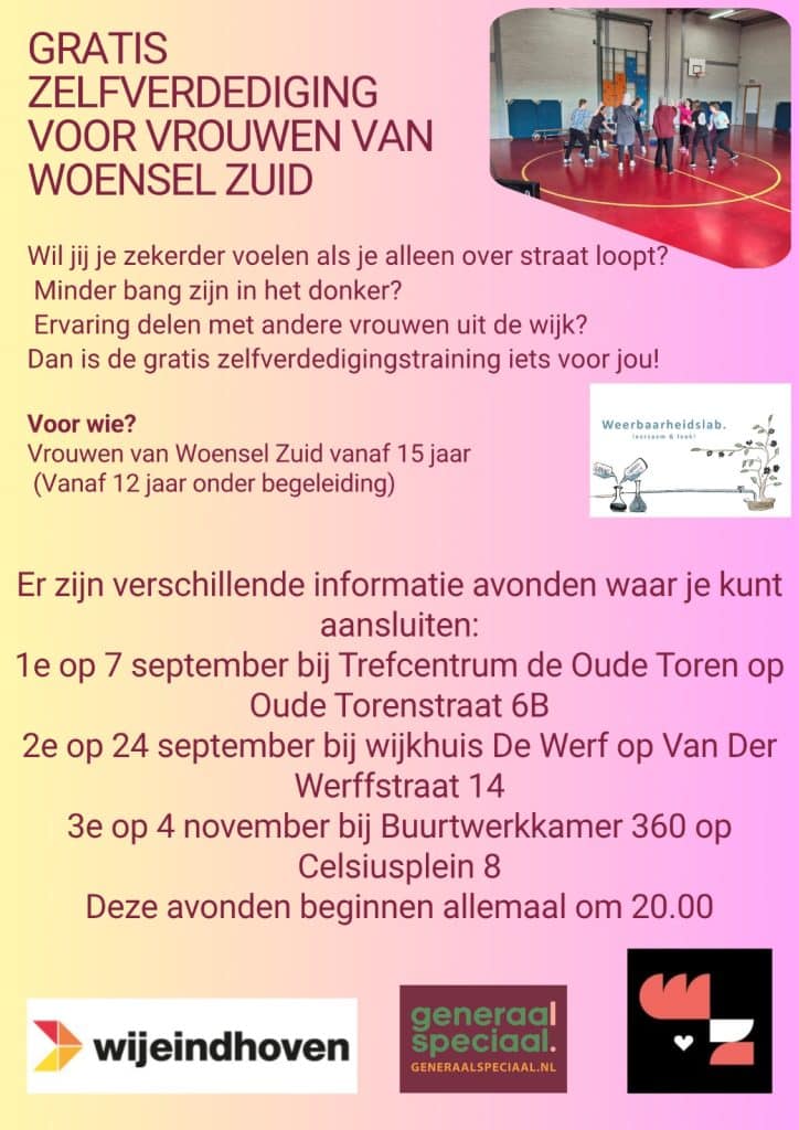 Informatieavond; gratis zelfverdediging voor vrouwen uit Woensel-Zuid